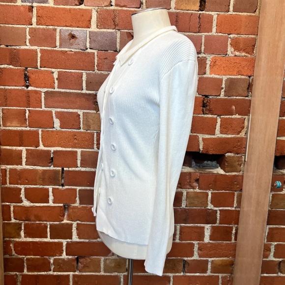 **SOLD** CHRISTOPHER ESBER GUC Double Button Cardigan in Ivory Size M - Picture 3 of 11